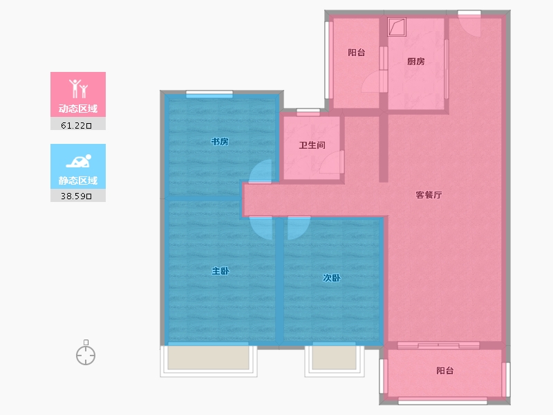 海南省-海口市-海府大院-88.80-户型库-动静分区