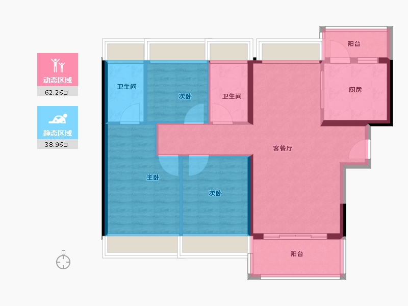 广东省-深圳市-京基宸悦府-91.20-户型库-动静分区