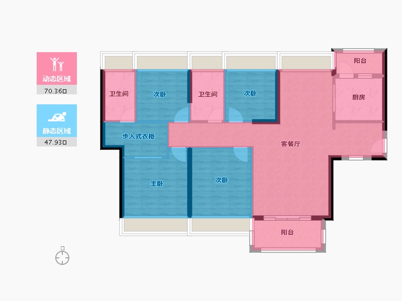 广东省-深圳市-京基宸悦府-106.41-户型库-动静分区