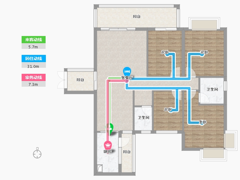 广西壮族自治区-南宁市-广西地矿大院-103.12-户型库-动静线