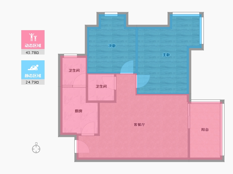 四川省-成都市-御富枫景-57.60-户型库-动静分区