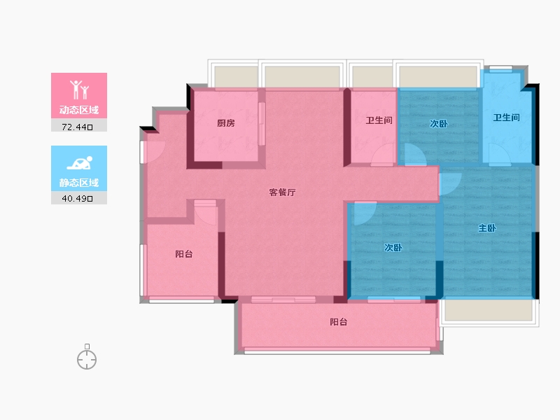 广东省-肇庆市-城投星悦四季-100.66-户型库-动静分区