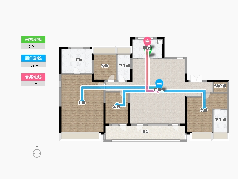 江苏省-苏州市-狮山金茂府-193.60-户型库-动静线