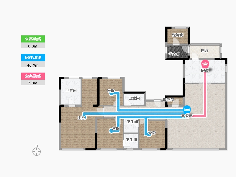 福建省-福州市-建发瑞云-190.40-户型库-动静线