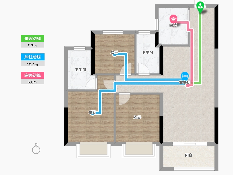 浙江省-绍兴市-金茂暨阳府-80.00-户型库-动静线