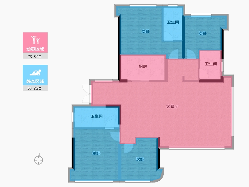 福建省-福州市-榕发誉湖-128.00-户型库-动静分区