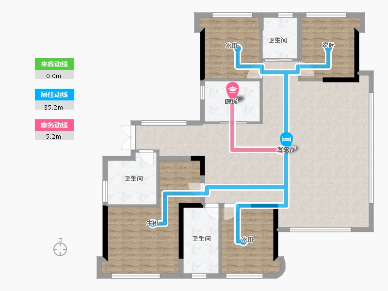 福建省-福州市-榕发誉湖-144.00-户型库-动静线