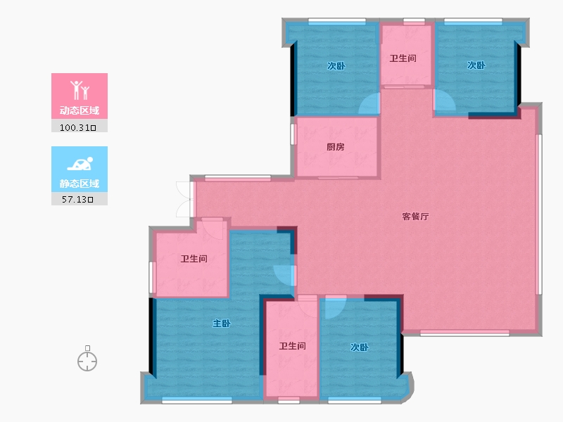 福建省-福州市-榕发誉湖-144.00-户型库-动静分区