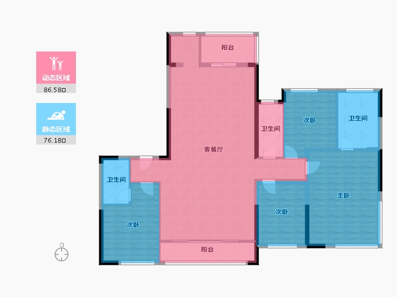 福建省-福州市-建发瑞云-148.80-户型库-动静分区