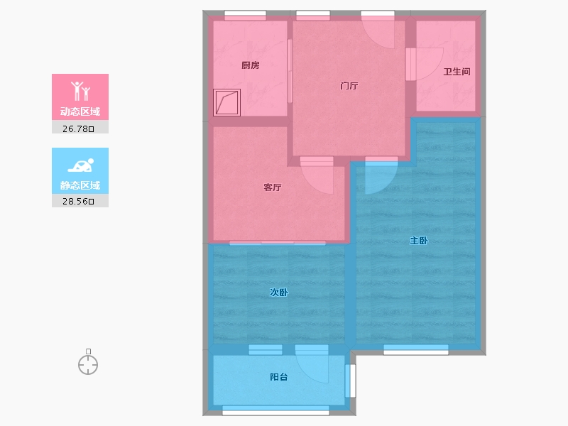 北京-北京市-二里庄小区-49.52-户型库-动静分区