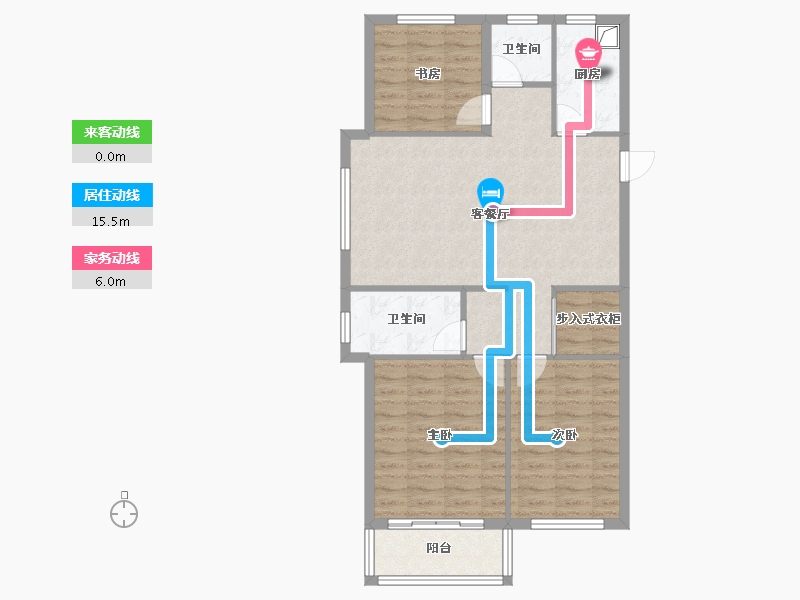 浙江省-宁波市-横辉景苑-110.00-户型库-动静线