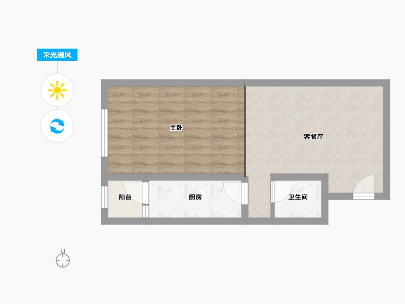 黑龙江省-哈尔滨市-四季印像-48.00-户型库-采光通风