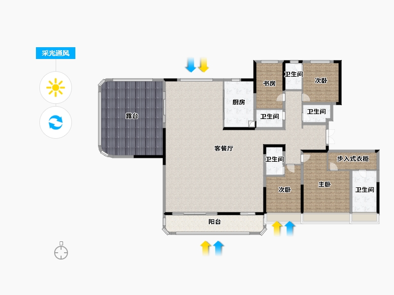 安徽省-芜湖市-伟星翡翠森林-305.60-户型库-采光通风