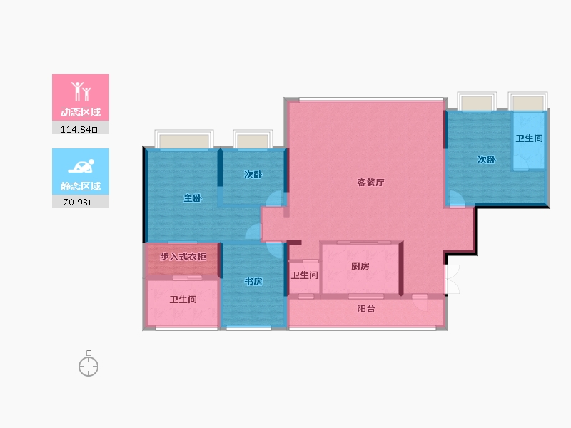 贵州省-贵阳市-中铁阅山湖臻藏-168.89-户型库-动静分区