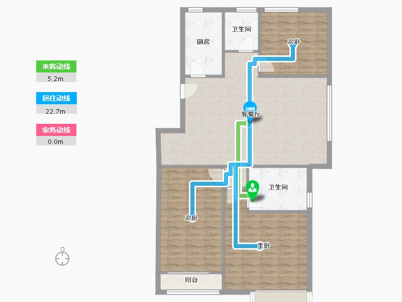 浙江省-温州市-麓雅苑-111.20-户型库-动静线