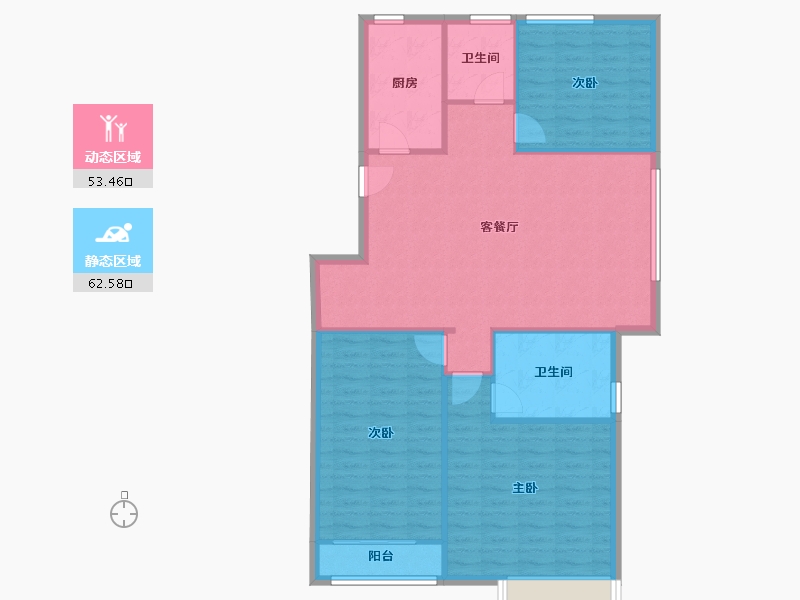 浙江省-温州市-麓雅苑-111.20-户型库-动静分区