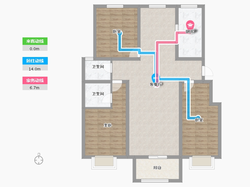 河北省-石家庄市-石家庄市无极县慢城-116.80-户型库-动静线