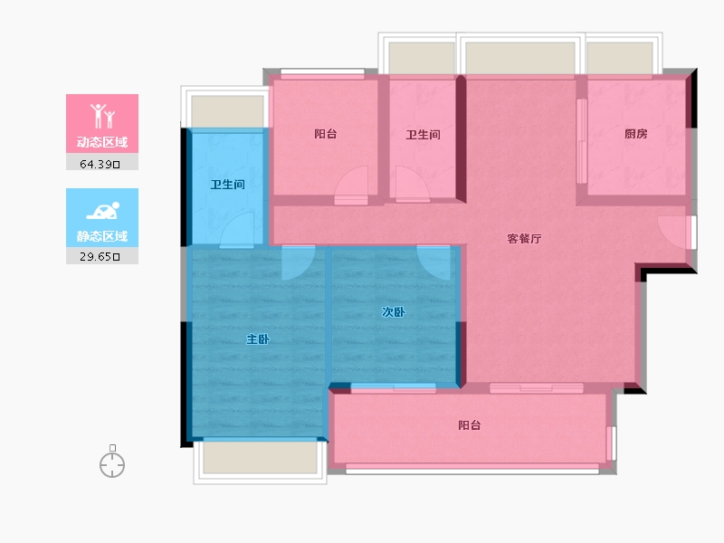 广东省-肇庆市-城投星悦四季-83.74-户型库-动静分区