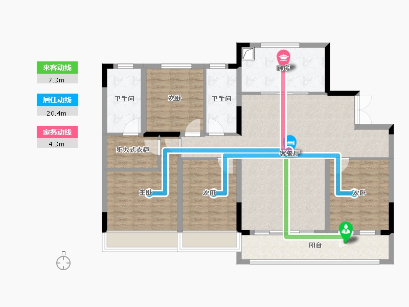 浙江省-绍兴市-安璞轩-116.68-户型库-动静线