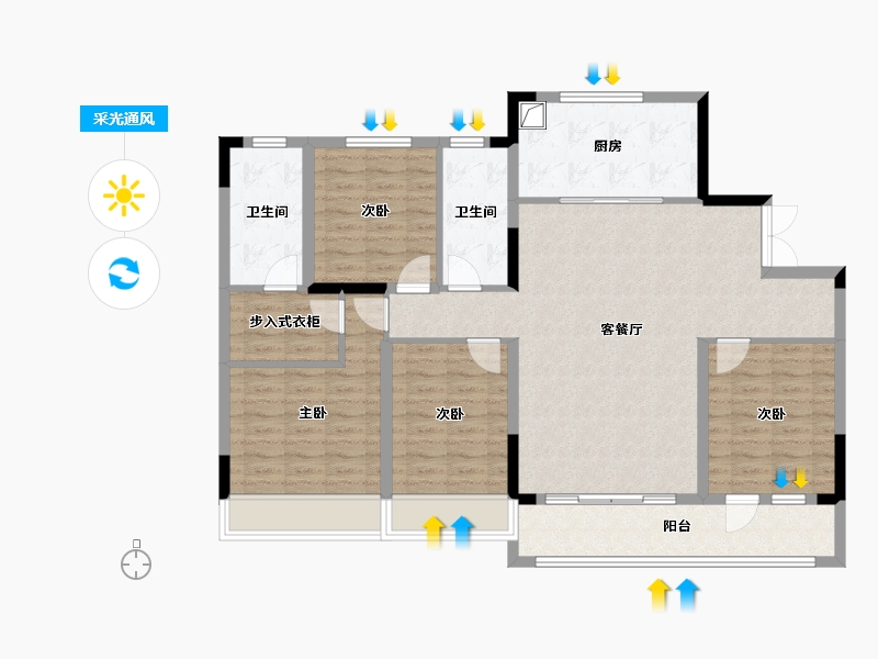 浙江省-绍兴市-安璞轩-116.68-户型库-采光通风