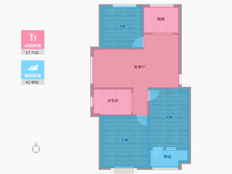 山东省-德州市-东城名苑-82.57-户型库-动静分区