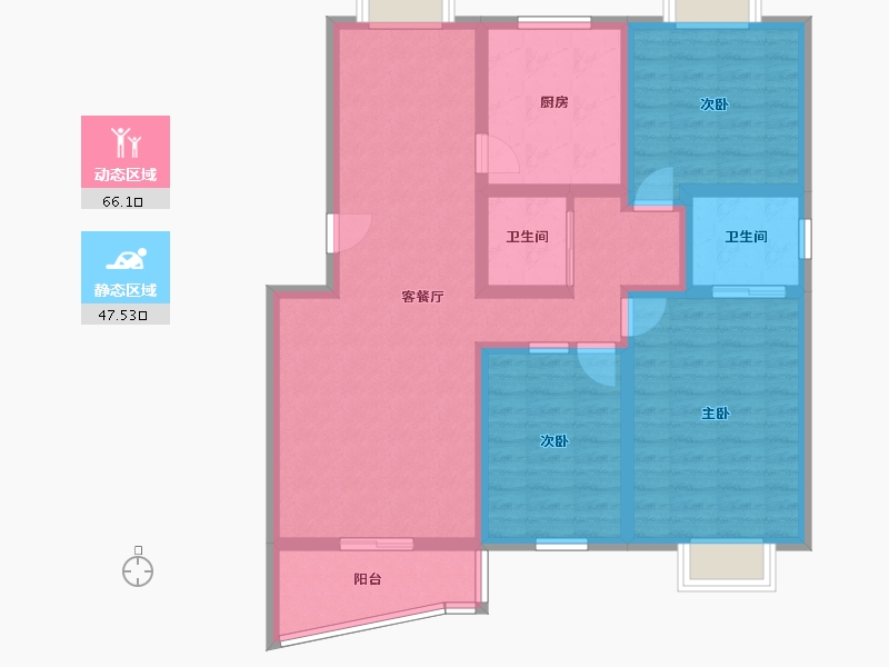 北京-北京市-新华联锦园-113.67-户型库-动静分区