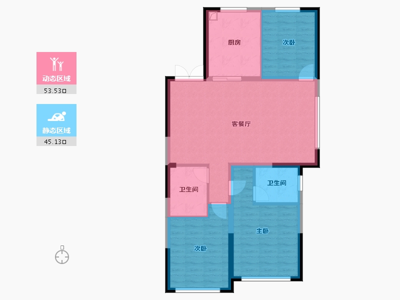 黑龙江省-黑河市-东海明珠-100.30-户型库-动静分区