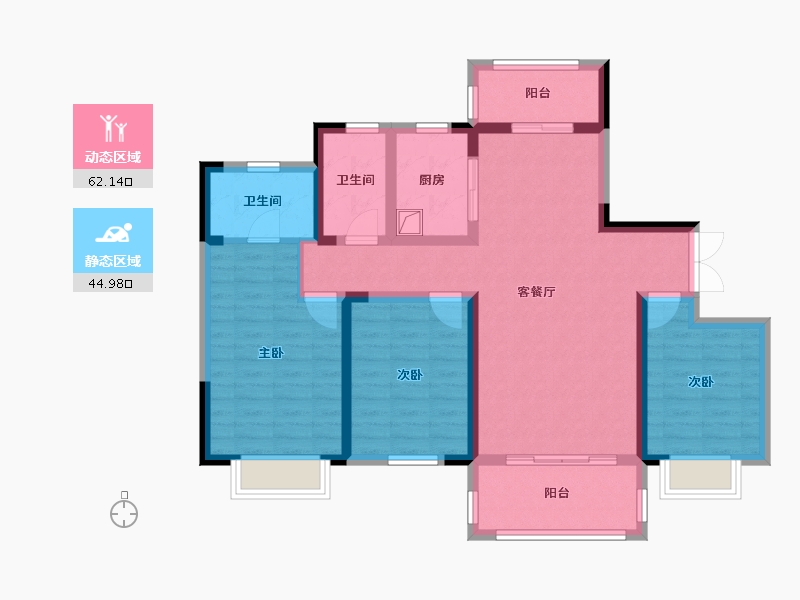 河南省-漯河市-瑞贝卡瑞和苑-108.00-户型库-动静分区