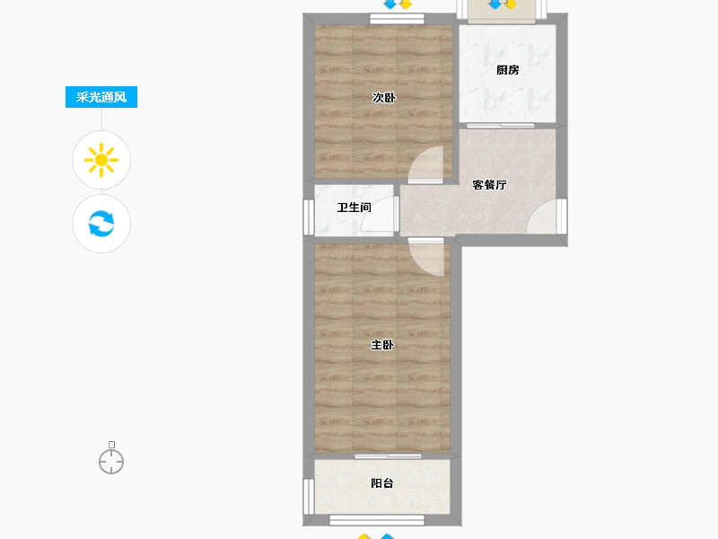 天津-天津市-众诚里-43.98-户型库-采光通风