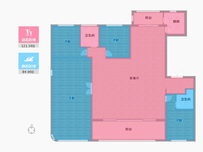 浙江省-杭州市-招商杭著臻邸-190.22-户型库-动静分区