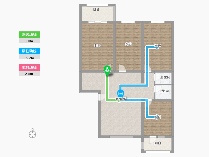 河北省-廊坊市-廊坊老干部局宿舍-110.00-户型库-动静线