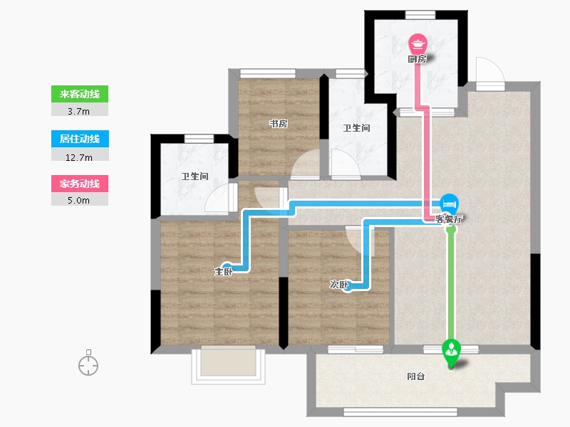 安徽省-芜湖市-和光瑞府-77.06-户型库-动静线