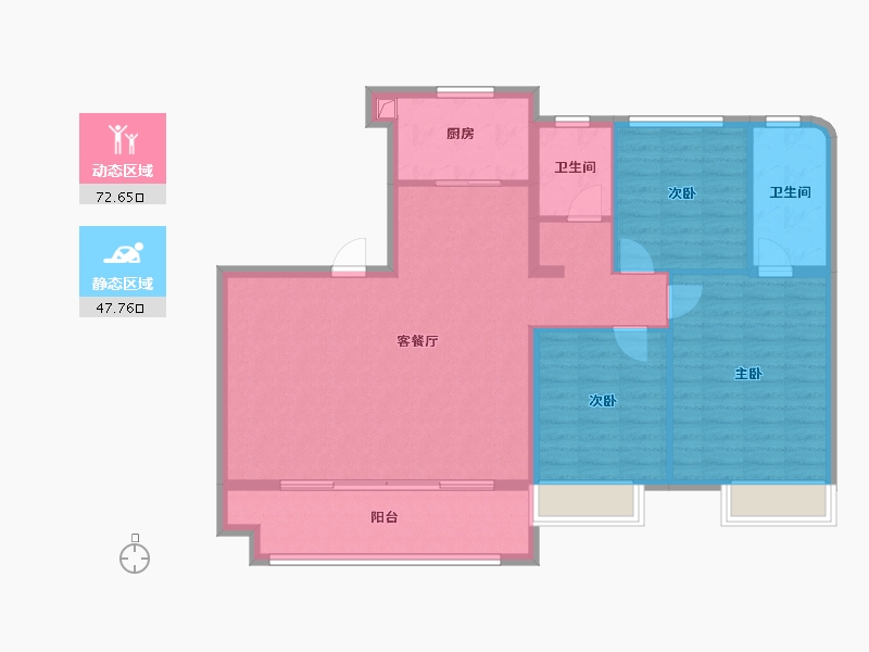 山东省-泰安市-恒地天悦-109.68-户型库-动静分区