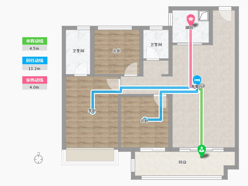 山东省-泰安市-恒地天悦-87.20-户型库-动静线