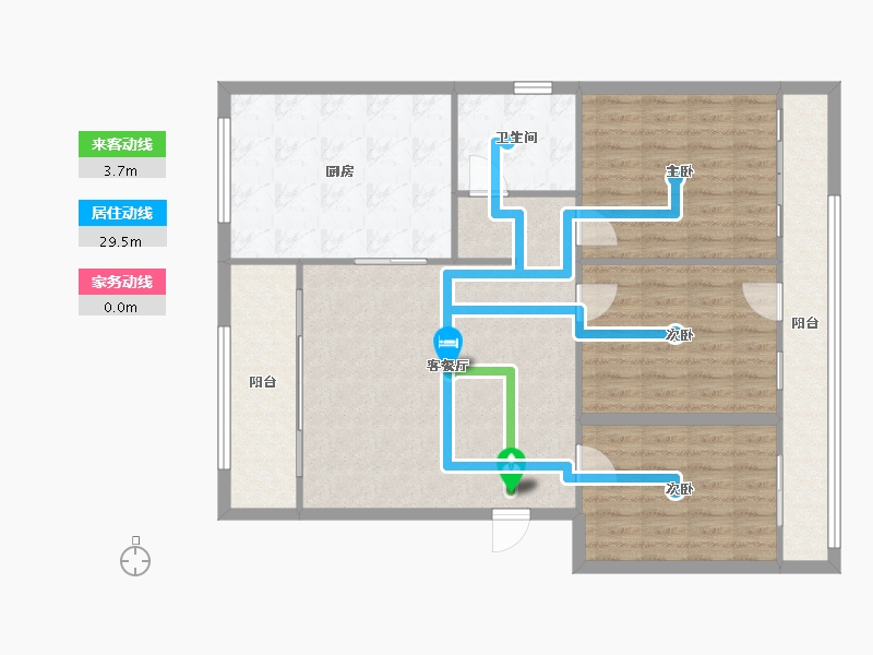 山西省-忻州市-安居小区-160.00-户型库-动静线