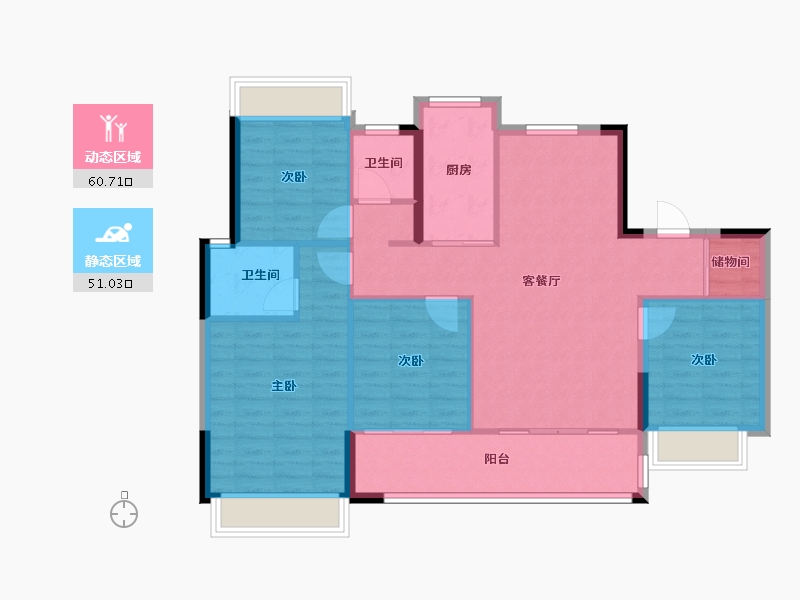 广西壮族自治区-柳州市-建发央玺-101.60-户型库-动静分区