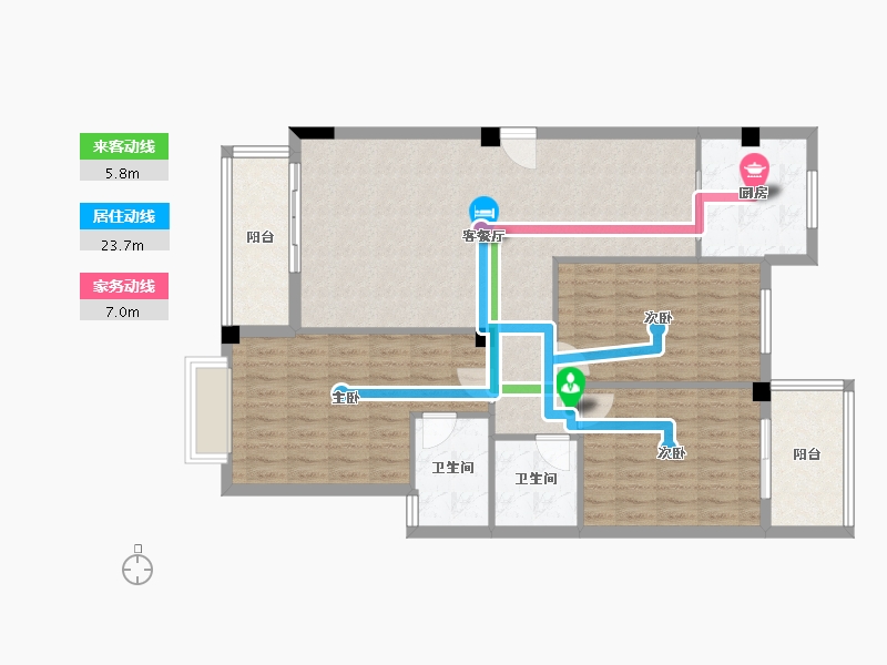 福建省-泉州市-嘉龙·中央广场-110.00-户型库-动静线