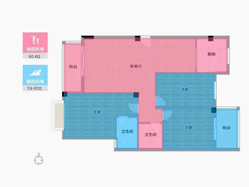 福建省-泉州市-嘉龙·中央广场-110.00-户型库-动静分区