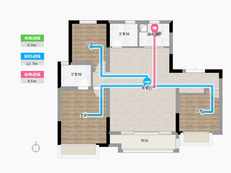 陕西省-榆林市-泰发祥·云樾-88.80-户型库-动静线