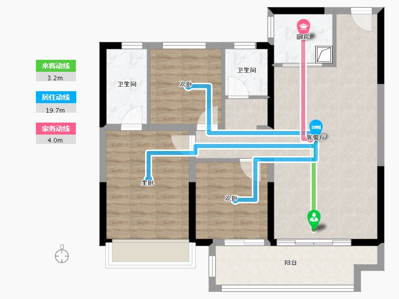 陕西省-榆林市-泰发祥·云樾-82.36-户型库-动静线