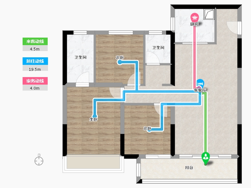 陕西省-榆林市-泰发祥·云樾-81.97-户型库-动静线