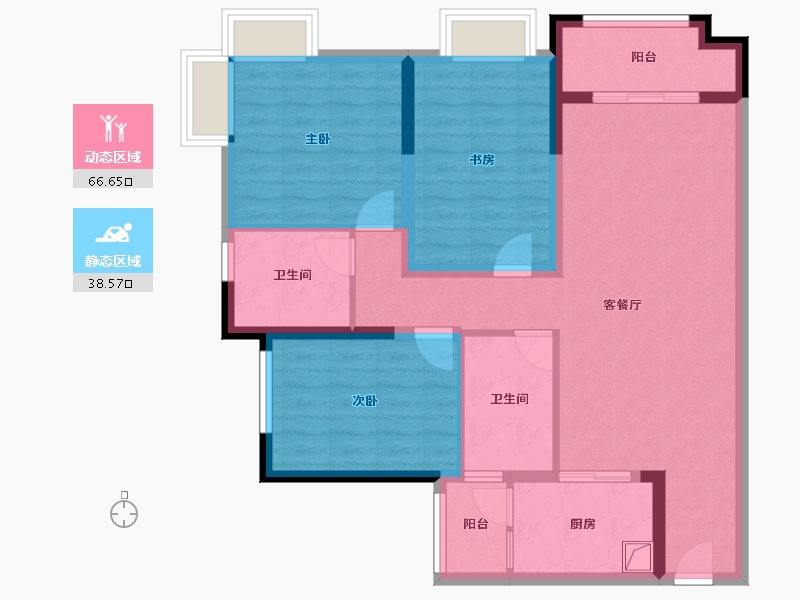 广东省-佛山市-保利拉菲-115.00-户型库-动静分区