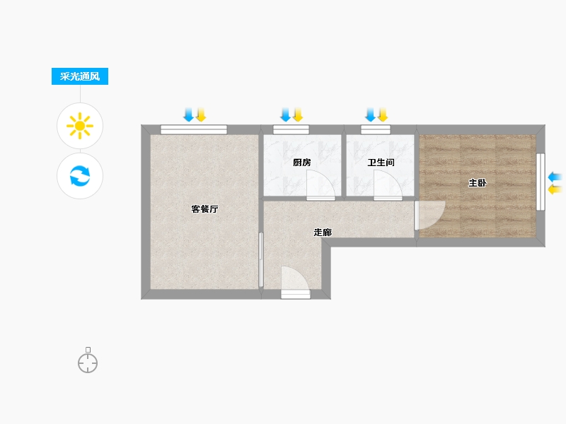 河北省-廊坊市-福成6期-41.71-户型库-采光通风