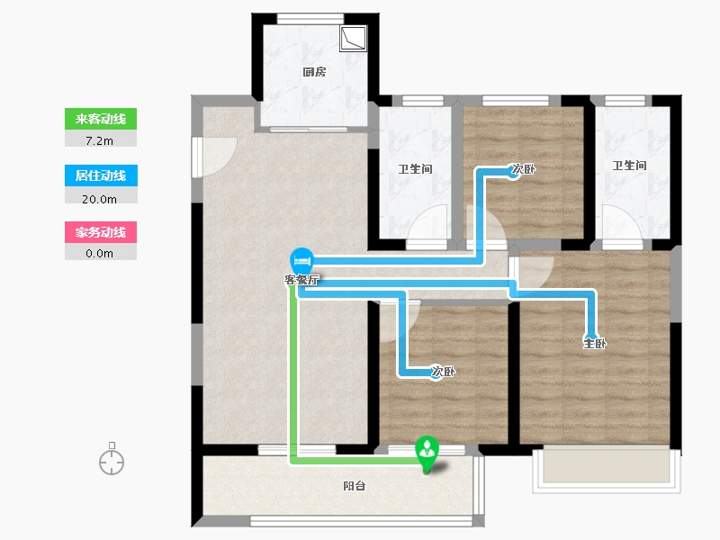 江苏省-无锡市-保利融侨时光印象-88.00-户型库-动静线