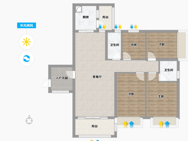 广东省-梅州市-泰宏·幸福里-101.27-户型库-采光通风