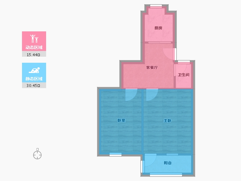 江苏省-南京市-樱铁村小区-44.33-户型库-动静分区