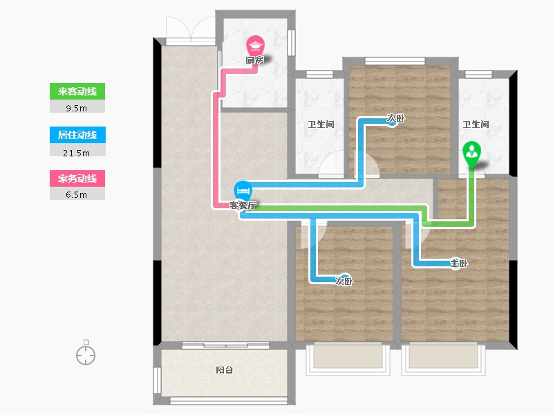 河南省-许昌市-水木清华三期-101.33-户型库-动静线