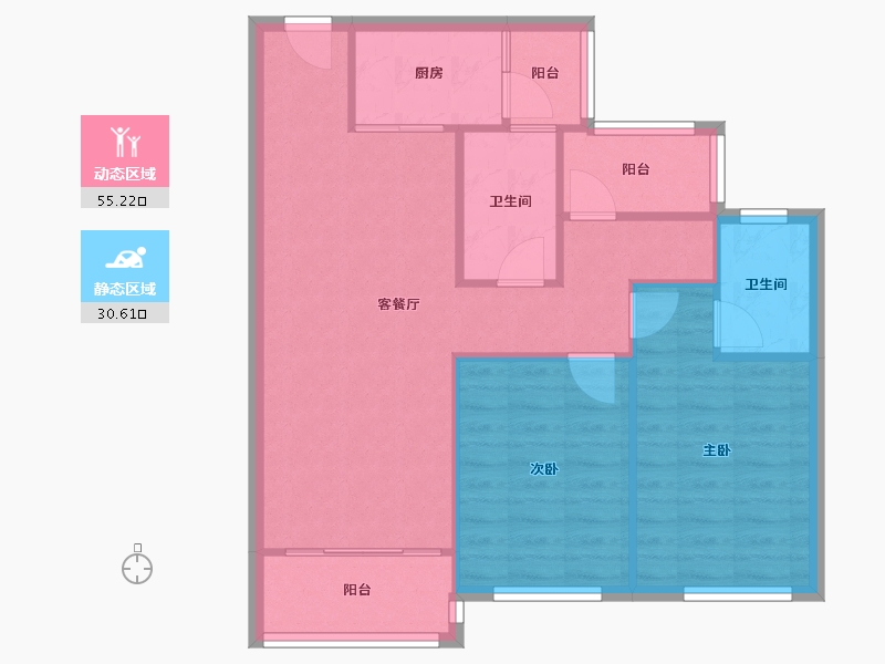 广东省-惠州市-中洲半岛城邦-四期-76.47-户型库-动静分区