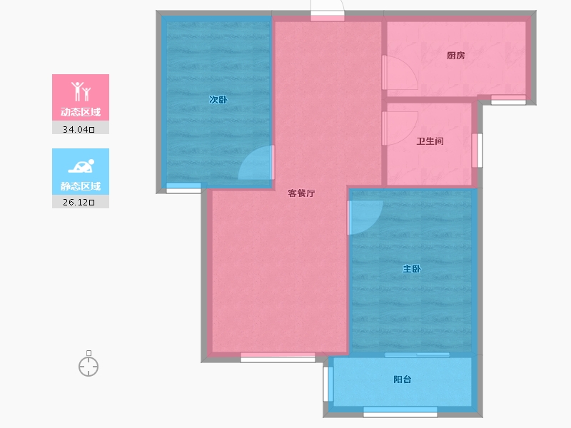 安徽省-合肥市-尚水湖畔晶园-57.00-户型库-动静分区