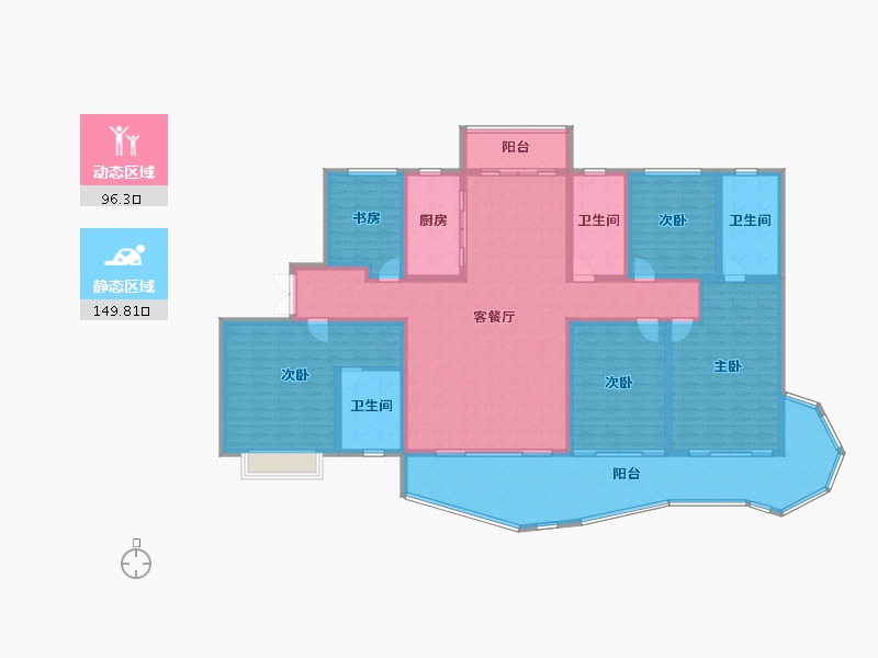 山西省-运城市-大运外滩玺园-232.80-户型库-动静分区